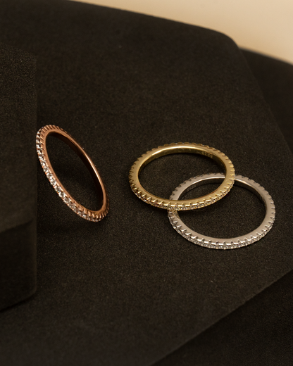 925 Silver European And American Simple Ring